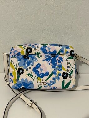 Kate spade blue floral colorful Crossbody bag